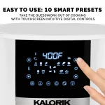 Kalorik® 5 Quart Air Fryer with Ceramic Coating and Window, New, 13.5 in