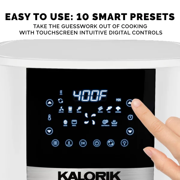 Kalorik® 5 Quart Air Fryer with Ceramic Coating and Window, New, 13.5 in