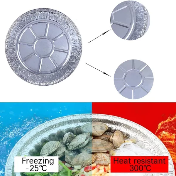 7 inch Aluminum Foil Pie Pans 50 Pcs/Set. Disposable Tin Plates for Pies Tart Quiche by Scheam