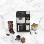 Cuisinart SS-GB1 Coffee Center Grind & Brew Plus Bundle with Single Serve Brew Cups of Coffee - Includes 3 K-Cups and Deco Essentials Coffee Condiment Caddy Organizer
