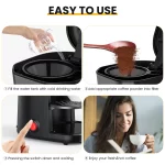 VAVSEA Single-Serve Coffee Maker Brewer 14Oz with Thermal Travel Mug and Reusable Filter, 600W Personal Coffeemaker for Ground Coffee