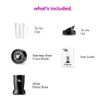 Magic Bullet 4 Piece Personal Blender MBR-0401WM – Black
