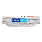 Dixie Disposable Paper Plates, Multicolor, 10 in, 50 Count