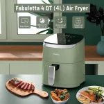 Air Fryer, Fabuletta 4.2QT Air Fryer Oven With 9 Customizable Smart Cooking Programs, Shake Reminder, 450°F Digital Airfryer,Tempered Glass Display, Nonstick & Dishwasher-Safe Basket