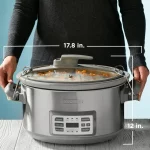 BLACK+DECKER 7-Quart Digital Slow Cooker with Temperature Probe + Precision Sous-Vide , Stainless, SCD7007SSD