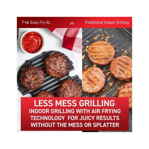 T-fal Easy Fry & Grill XL 2-in-1 Air Fryer Combo, 4.4 quart