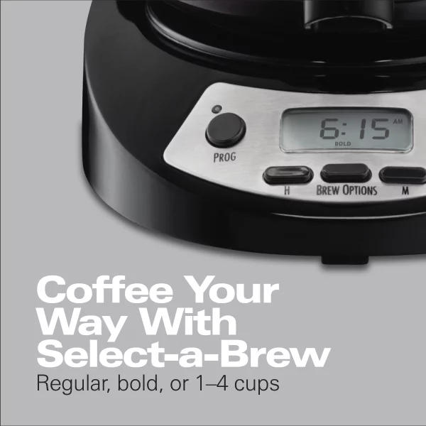 Hamilton Beach 14 Cup Programmable Coffee Maker, Black, 46295