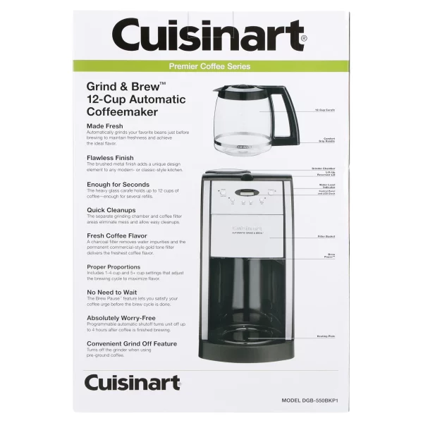 Cuisinart Grind & Brew™ 12 Cup Automatic Coffeemaker, Silver