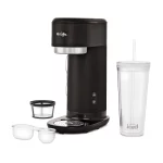 Mr. Coffee Single-Serve Iced and Hot Coffee Maker with Reusable Tumbler and Coffee Filter, Black
