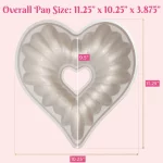 Paris Hilton Premium Nonstick Heart Shaped Fluted Pan, Dishwasher Safe, 9.5 inch, Pink