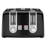 Black & Decker 4 Slice Toaster, Extra Wide Slots, Black, T4569B