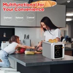 WHALL 2 Slice Touchscreen Toaster - Stainless Steel Toaster with Wide Slot, 6 Shade Settings, Bagel Function, Removable Crumb Tray