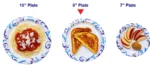 Great Value Everyday Strong, Soak Proof, Microwave Safe, Disposable Paper Plates, 9", Patterned, 300 Count