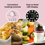 Nostalgia Retro 0.9 cu. ft. 800-Watt Countertop Microwave, Pink, New