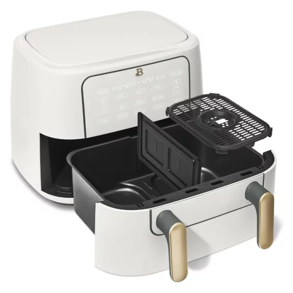 Beautiful 9QT TriZone Air Fryer, White Icing by Drew Barrymore