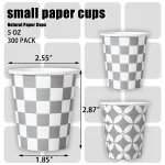 Lamosi Disposable Paper Cups Mouthwash Cups Espresso Cups Gray, 5 oz, 300 Count