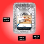 Mainstays Large Aluminum Foil Takeout Pans with Folded Lids 2 Count