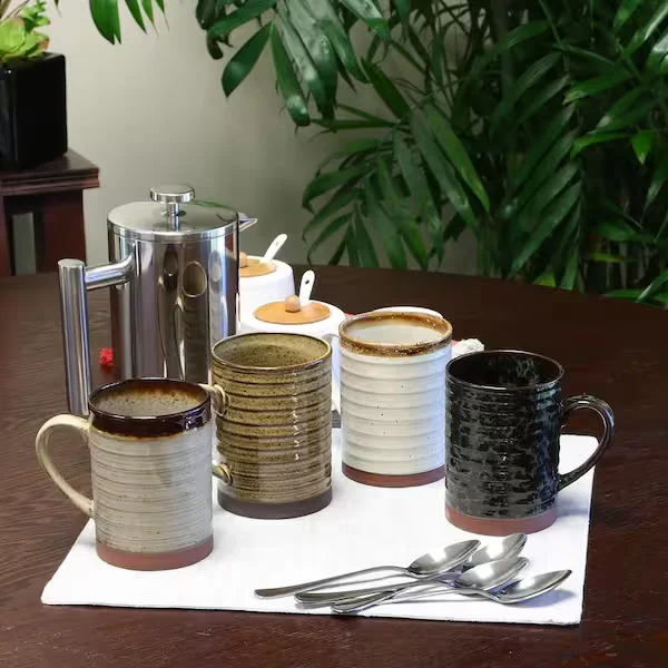 Terra Bella 18.5 oz. Assorted Colors Mug (Set of 4)