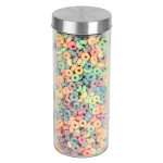 67 oz. X-Large Round Glass Canister With Stainless Steel Lid