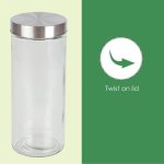 67 oz. X-Large Round Glass Canister With Stainless Steel Lid