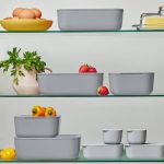 14-Piece Glass Food Storage Set Gray