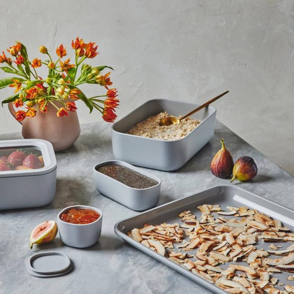 14-Piece Glass Food Storage Set Gray