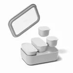 14-Piece Glass Food Storage Set Gray