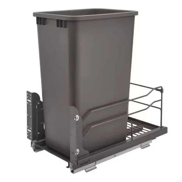 50 qt. Pantry Organizer Pull-Out Waste Container Soft-Close, Gray