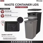 50 qt. Pantry Organizer Pull-Out Waste Container Soft-Close, Gray