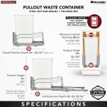 50 qt. Pantry Organizer Pull-Out Waste Container Soft-Close, Gray