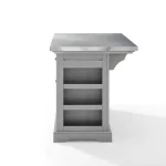 Julia Gray Kitchen Island with Towel Rack