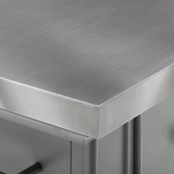 Julia Gray Kitchen Island with Towel Rack