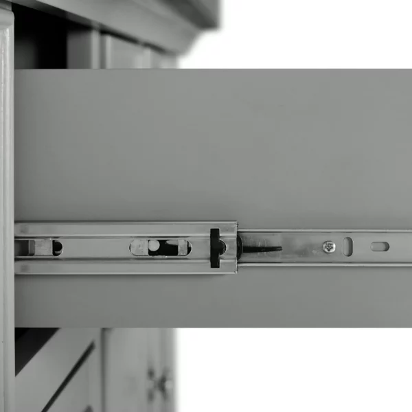 Julia Gray Kitchen Island with Towel Rack
