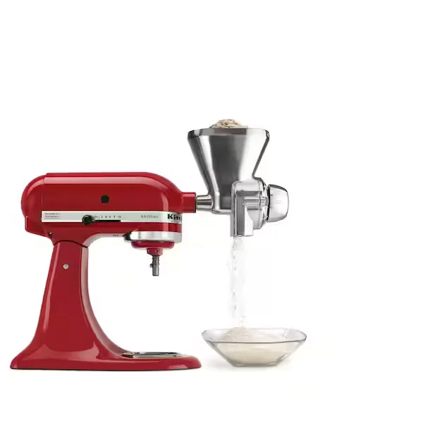 All Metal Grey Grain Mill Attachment for KitchenAid Stand Mixer