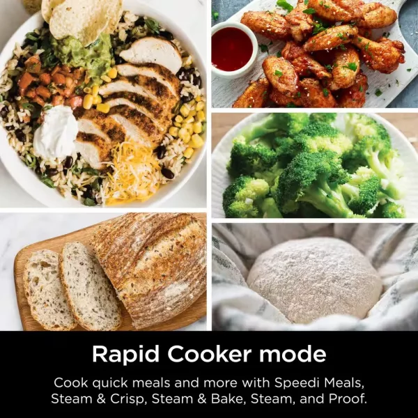 Speedi Rapid Grey 24-Cup Steam Cooker and Air Fryer with 12 in 1 Functionality SF301