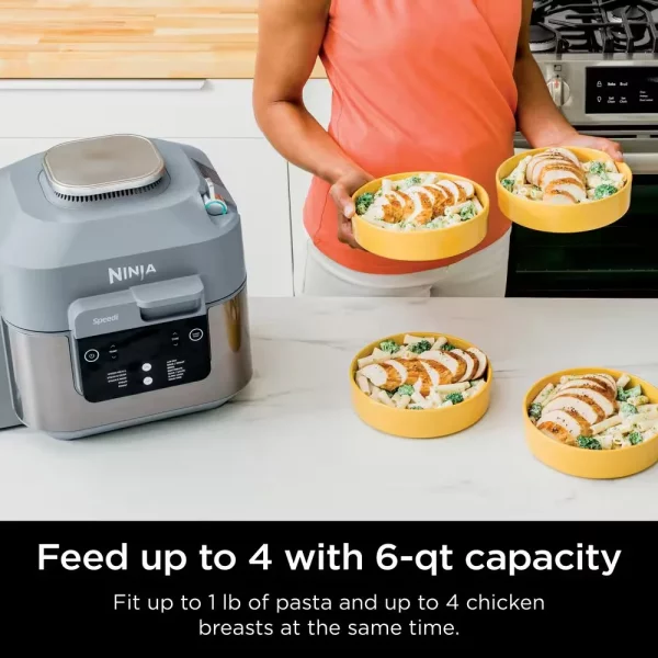 Speedi Rapid Grey 24-Cup Steam Cooker and Air Fryer with 12 in 1 Functionality SF301