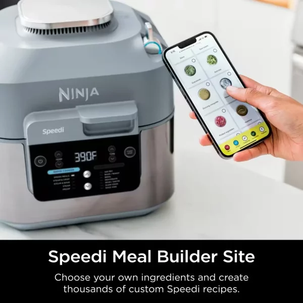 Speedi Rapid Grey 24-Cup Steam Cooker and Air Fryer with 12 in 1 Functionality SF301