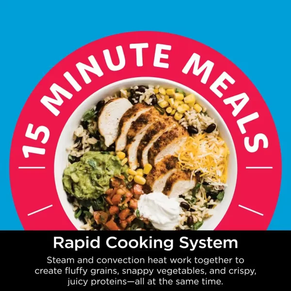 Speedi Rapid Grey 24-Cup Steam Cooker and Air Fryer with 12 in 1 Functionality SF301