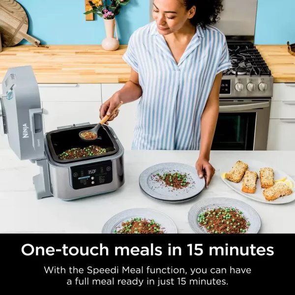 Speedi Rapid Grey 24-Cup Steam Cooker and Air Fryer with 12 in 1 Functionality SF301