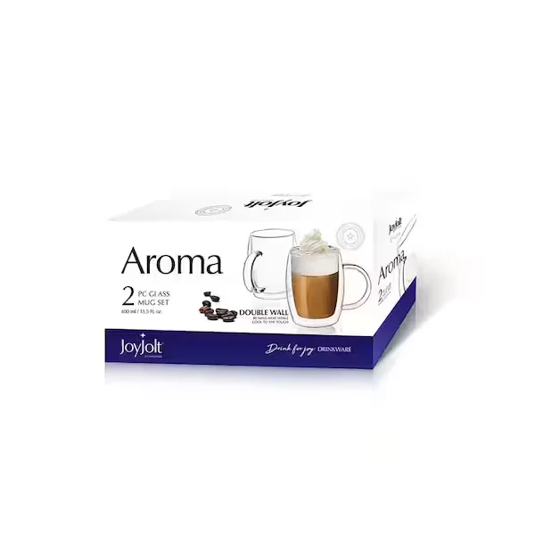 Aroma 13.5 oz Double Wall Insulated Glasses, Set of 4
