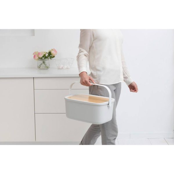 Nic Light Gray Bread Box