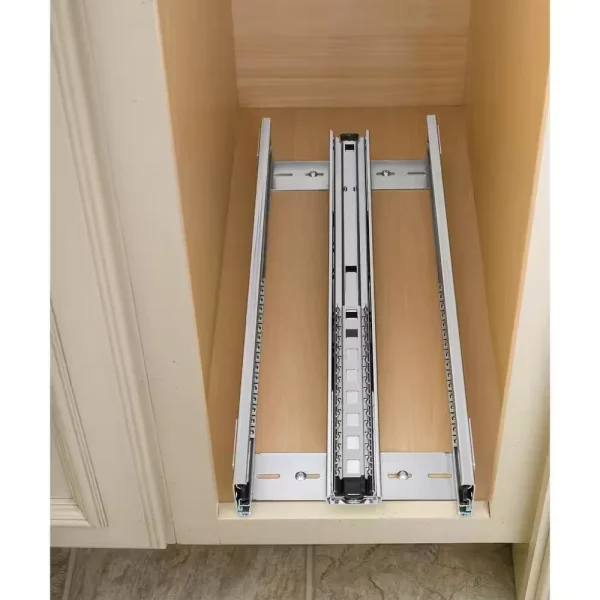 3 Adjustable Shelf Maple Pullout Wood Kitchen Cabinet Organizer Rack