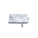 8 in. W x 5 in. D Marble Cheese Board with Slicer