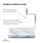 8 in. W x 5 in. D Marble Cheese Board with Slicer