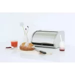 Roll Top Medium Matte Steel Bread Box