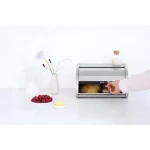 Roll Top Medium Matte Steel Bread Box
