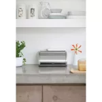 Roll Top Medium Matte Steel Bread Box