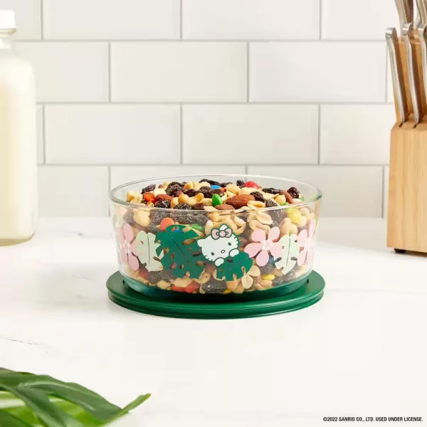 6-piece Glass Food Storage Set: Hello Kitty, Fern