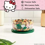 6-piece Glass Food Storage Set: Hello Kitty, Fern