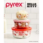 6-piece Glass Food Storage Set: Hello Kitty My Favorite Flavor